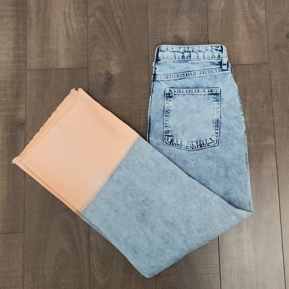 Harper Heritage Jeans Womens Size 28 Blue/Orange Wide Leg